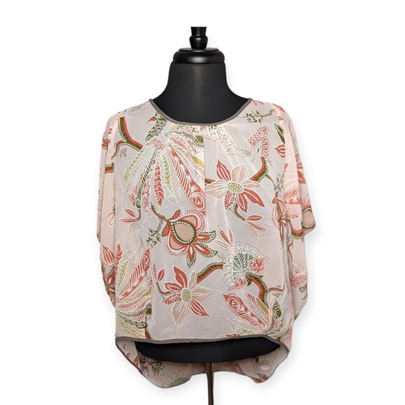 Cecico Collection Sheer Floral/Paisley Top Size Small NWT - Picture 1 of 13